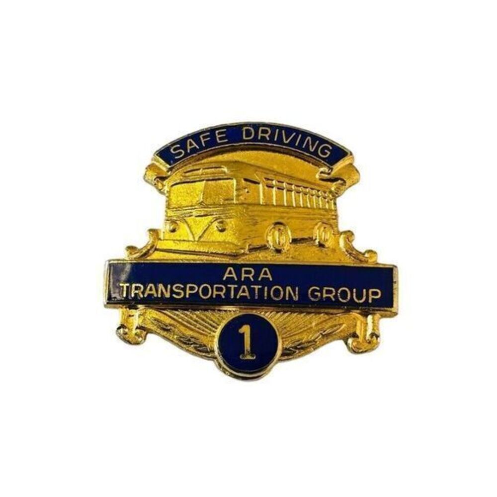 ARA Transportation Group Safe Driver‎ Bus Truck Trucker Pin Award Badge #1 VTG